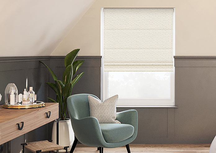 Rolling Hills Velvet, Misty Grey - Twist&Fit Roman Blind - Image 3